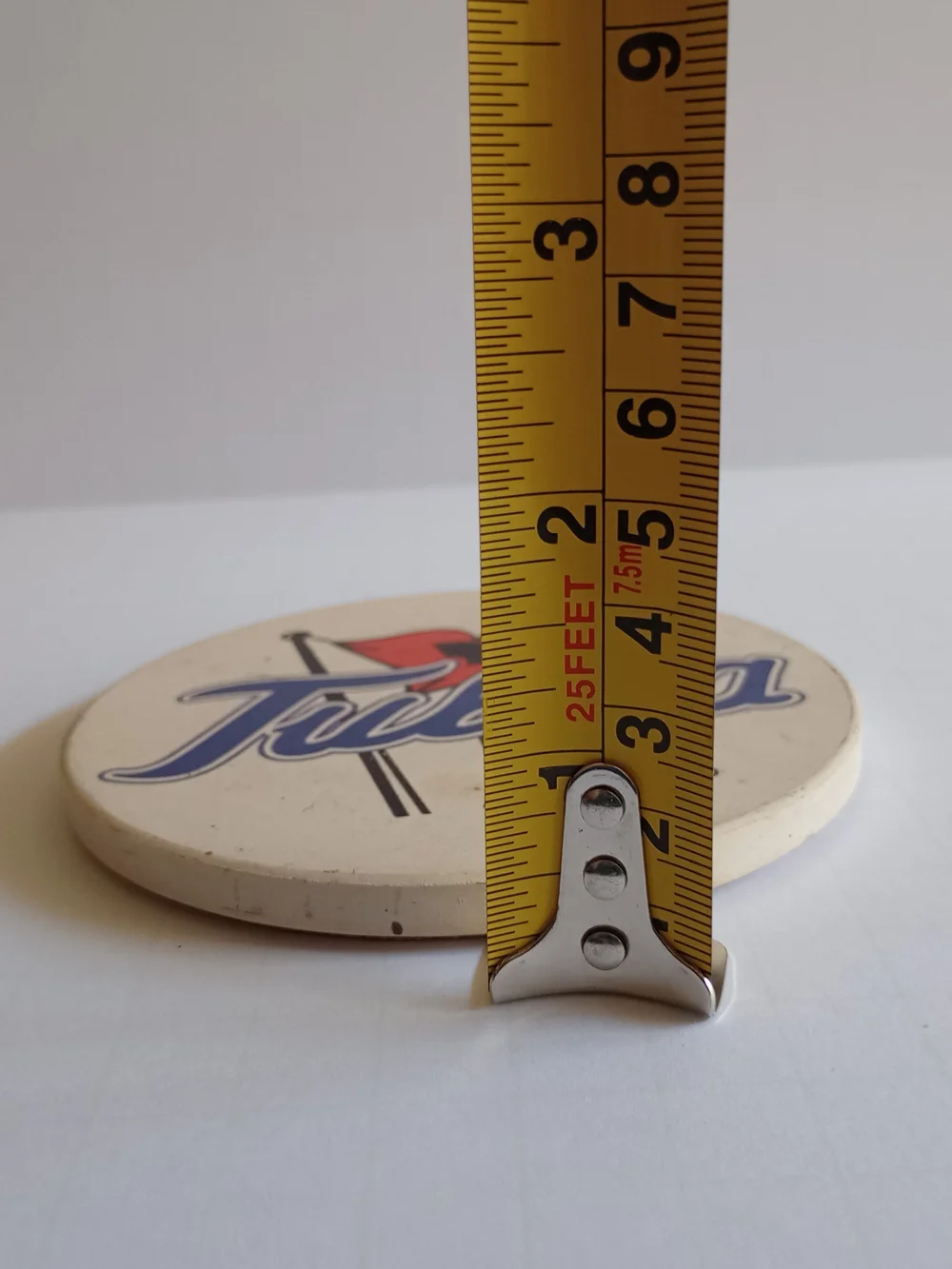 University Of Tulsa Ceramic Drink Coaster With Cork Backing Golden Hurricane